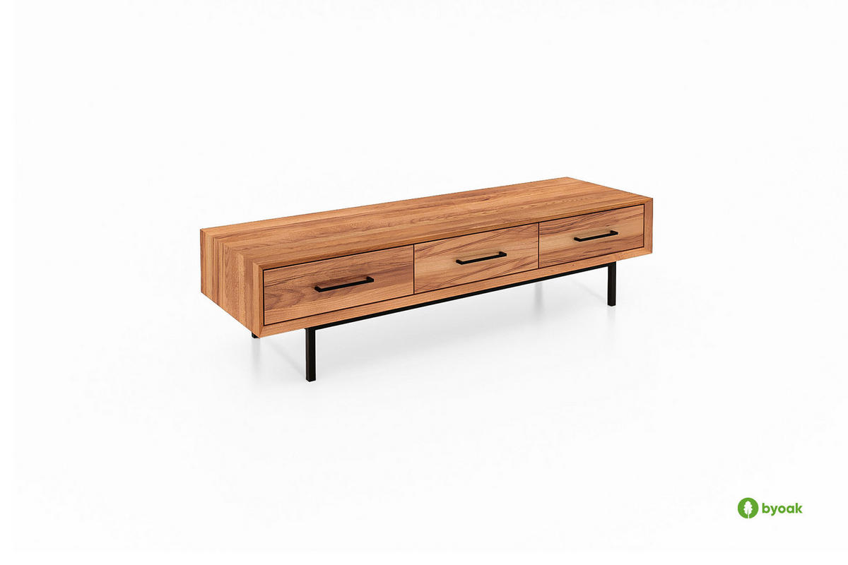 KOMMODE NIEDRIG LEON Kernbuche - Kernbuche, Holz (144/35/45cm) - byoak
