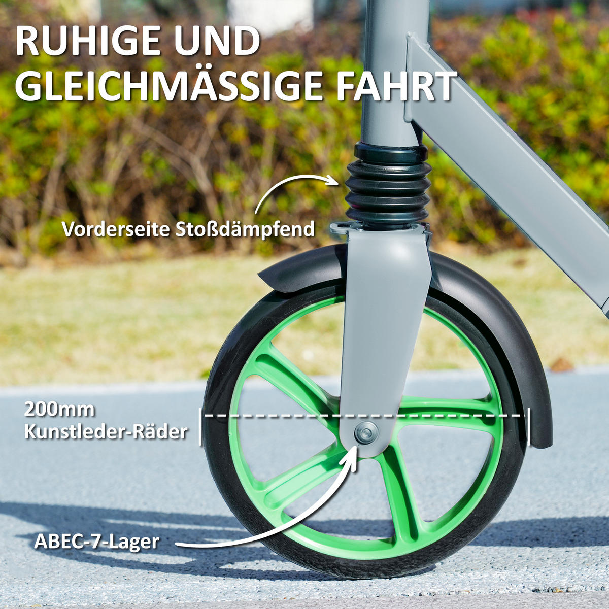 KINDERSCOOTER, Grün, Kunststoff, Metall - Grün, Kunststoff/Metall (94/38/103cm) - AIYAPLAY