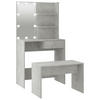 SCHMINKTISCH Dillard 74.5/40/141 cm - Grau, Holzwerkstoff (74.5/141/40cm) - Nettlife