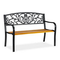 GARTENBANK - Multicolor, Holz/Metall (127/86.5/59cm) - Relaxdays