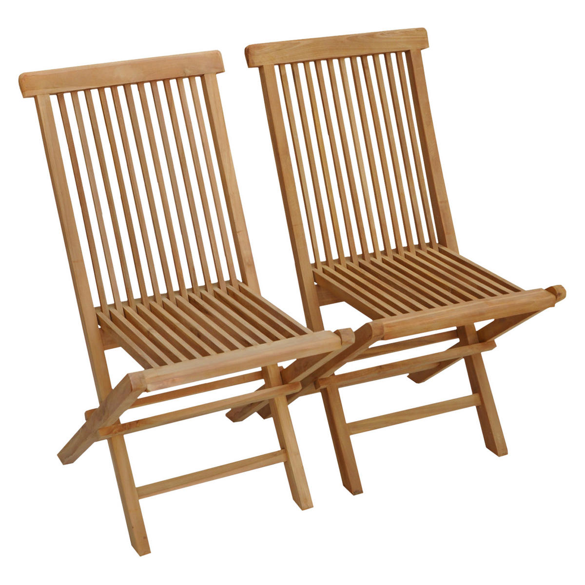 GARTENSTÜHLE Lombok 2er-Set - Braun, Holz (45/90/40cm) - Happy Garden