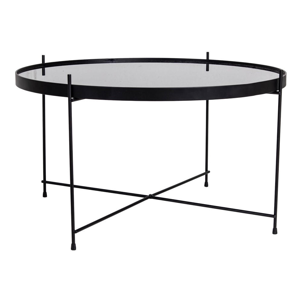 COUCHTISCH 70x40 cm schwarz Stahl, Glas - Schwarz, Holzwerkstoff (70/70/40cm) - ebuy24