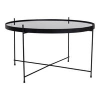 COUCHTISCH 70x40 cm schwarz Stahl, Glas - Schwarz, Holzwerkstoff (70/70/40cm) - ebuy24