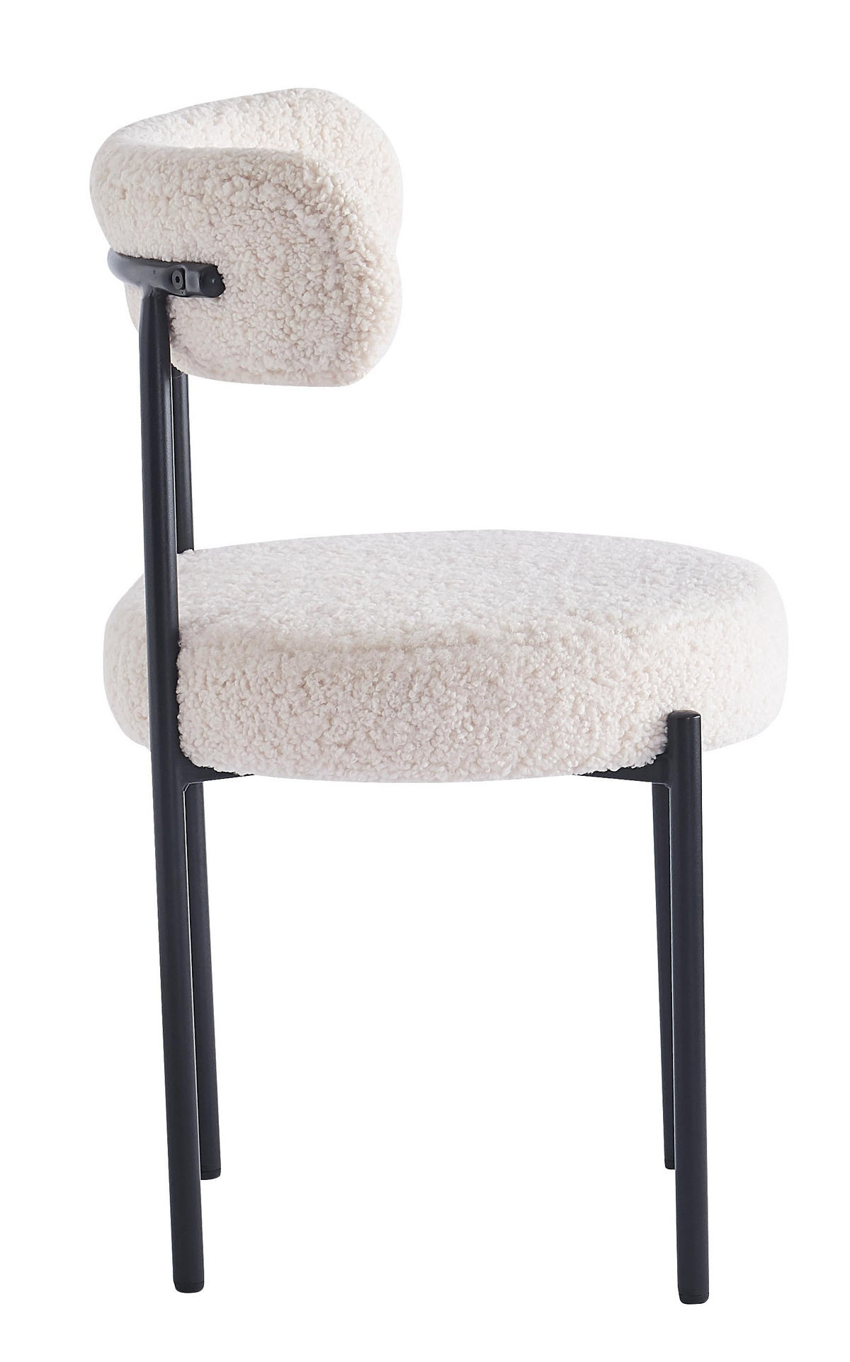 STUHL 2er-Set Wolle Weiß - Weiß, Textil (47/79/48cm) - Nordlys