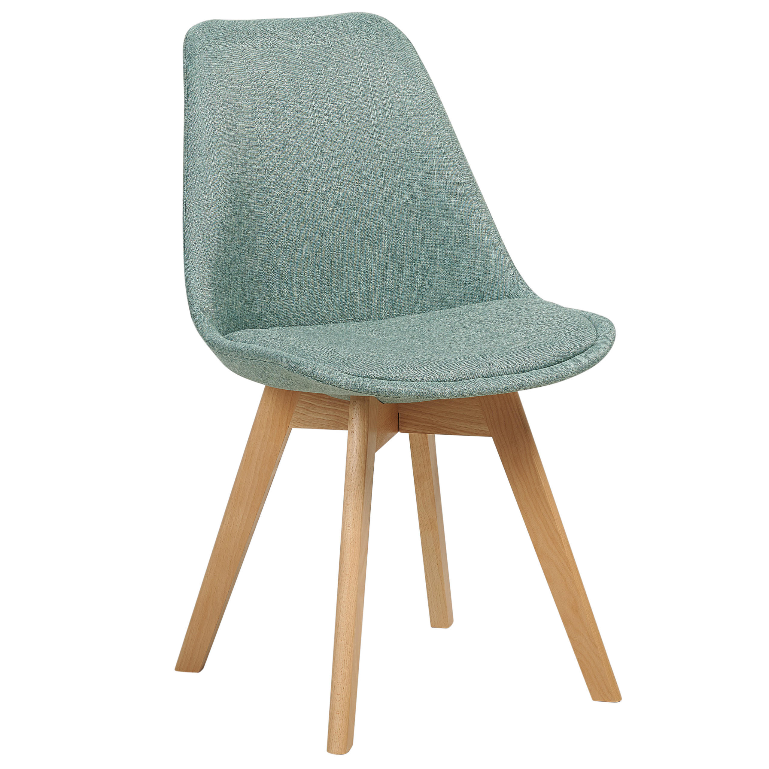 ESSZIMMERSTUHL 2er-Set Polsterbezug Grün Dakota - Grün, Holz/Textil (44/84/43cm) - Beliani