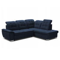 ECKSOFA LENO Rechts, mit Schlaffunktion und Bettkasten, Marineblau - Dunkelblau, Kunststoff/Textil (261/220cm) - Idohome