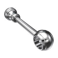 TRÄGER FÜR GARDINENSTANGEN 28 mm Ø, Classic 1-läufig, Chrom - Chromfarben, Kunststoff (19.5/5/5cm) - INTERDECO