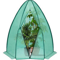 FOLIENGEWÄCHSHAUS, PE-halbdurchsichtiges Tomatengewächshaus - Grün, Textil/Metall (160/180/160cm) - Woltu