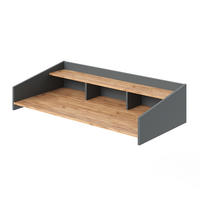 AUFSATZREGAL Viktor, Goldkraft Eiche/Anthrazit, 127.2 x 30 cm - Honigeiche/Anthrazit, Holzwerkstoff (127.2/30/62.4cm) - Vicco
