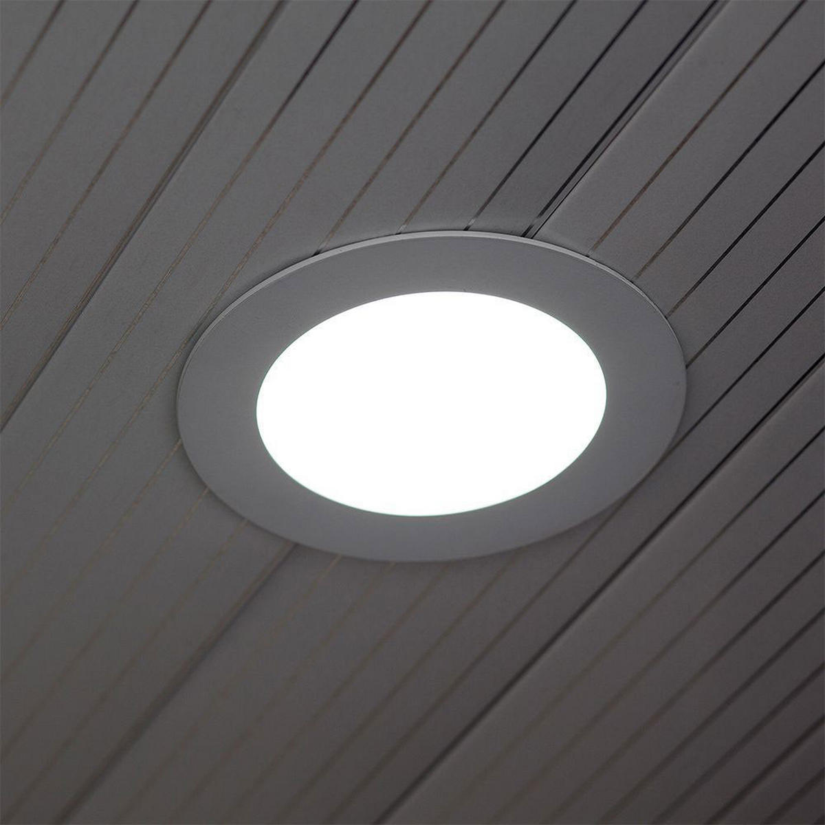 LED EINBAU PANEL Weiß 30 cm - Weiß, Metall (30/30/1.2cm)