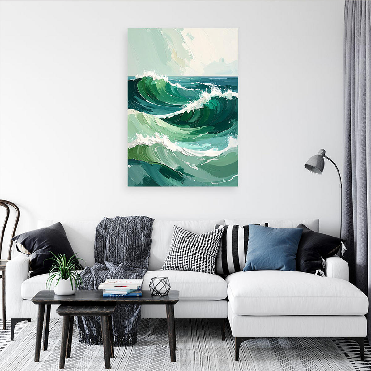 LEINWANDBILD Natur und Botanik 80x120cm - Grün, Textil (80/120cm) - Feeby