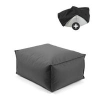 OUTDOOR POUF mit Schutzhülle Der Ruhestifter - Anthrazit, Textil (60/25/45cm) - Mokebo