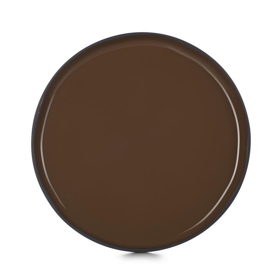 TELLER FLACHER CARACTERE 28 cmTonka - Dunkelbraun, Keramik (28cm) - Revol Porcelaine France