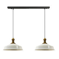 PENDELLEUCHTE Asletl 2 Flammig 40/36 cm - Goldfarben/Weiß, Metall (36/40/28cm) - Bamyum