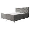 BOXBETT Chester 2 - Silberfarben/Grau, Holz/Textil (140/200cm) - MIRJAN24
