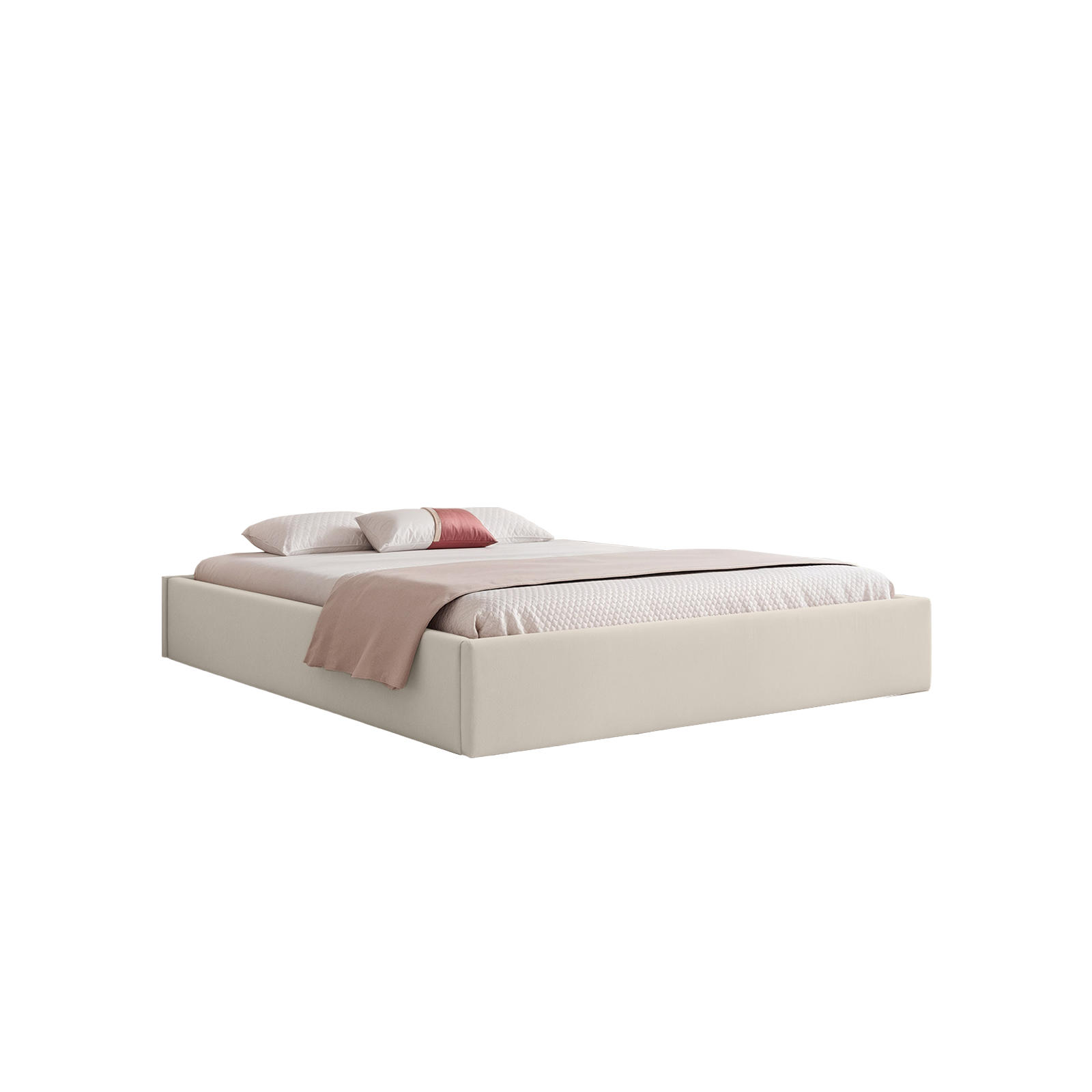 POLSTERBETT Casentico 120x200 cm, Cremeweiß - Creme, Textil (120/200cm) - Fedve