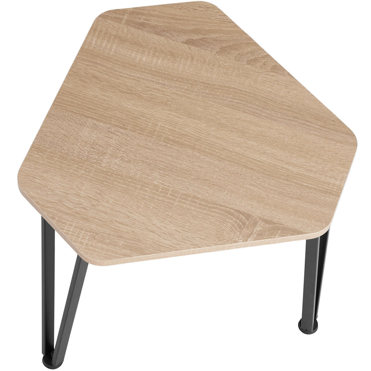 BEISTELLTISCH-SET Torquay,stapelbar,Industrial Holz hell, Eiche Sonoma - Naturfarben, Holzwerkstoff (58.7/52/45.5cm) - tectake