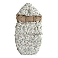 BABYSCHALENFUSSSACK Small Jersey Hooded, forrest cream - Nussbaumfarben, Textil (40/9/80cm) - Kaiserbaby