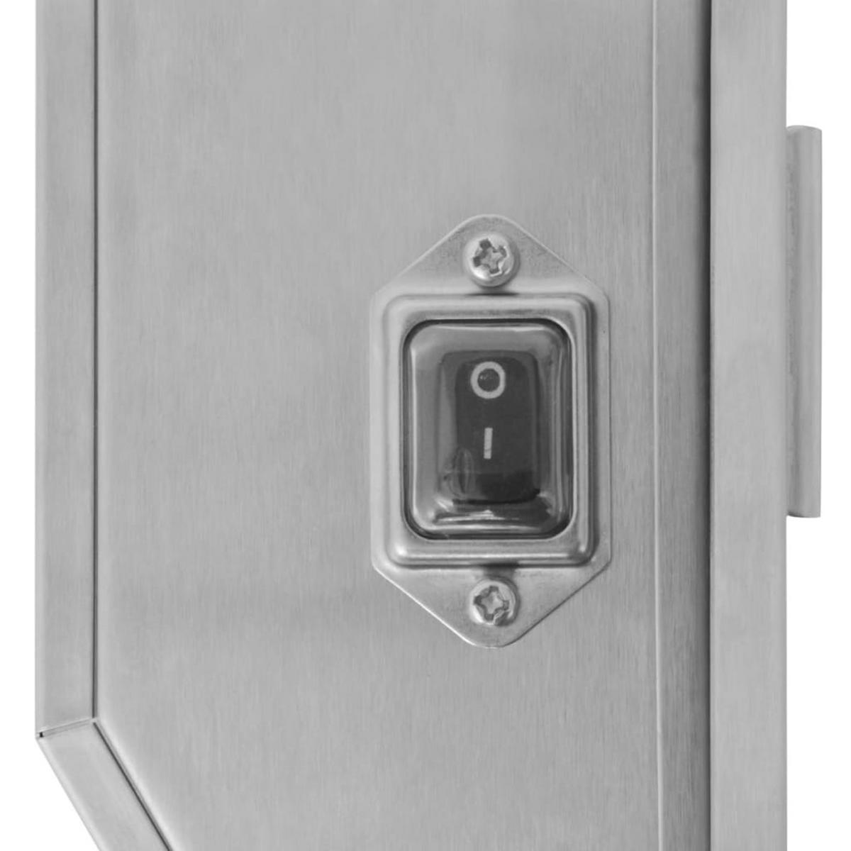 GRILLSPIESSMOTOR Professioneller Edelstahl 4 W - Edelstahlfarben, Metall (74/130/110cm) - vidaXL