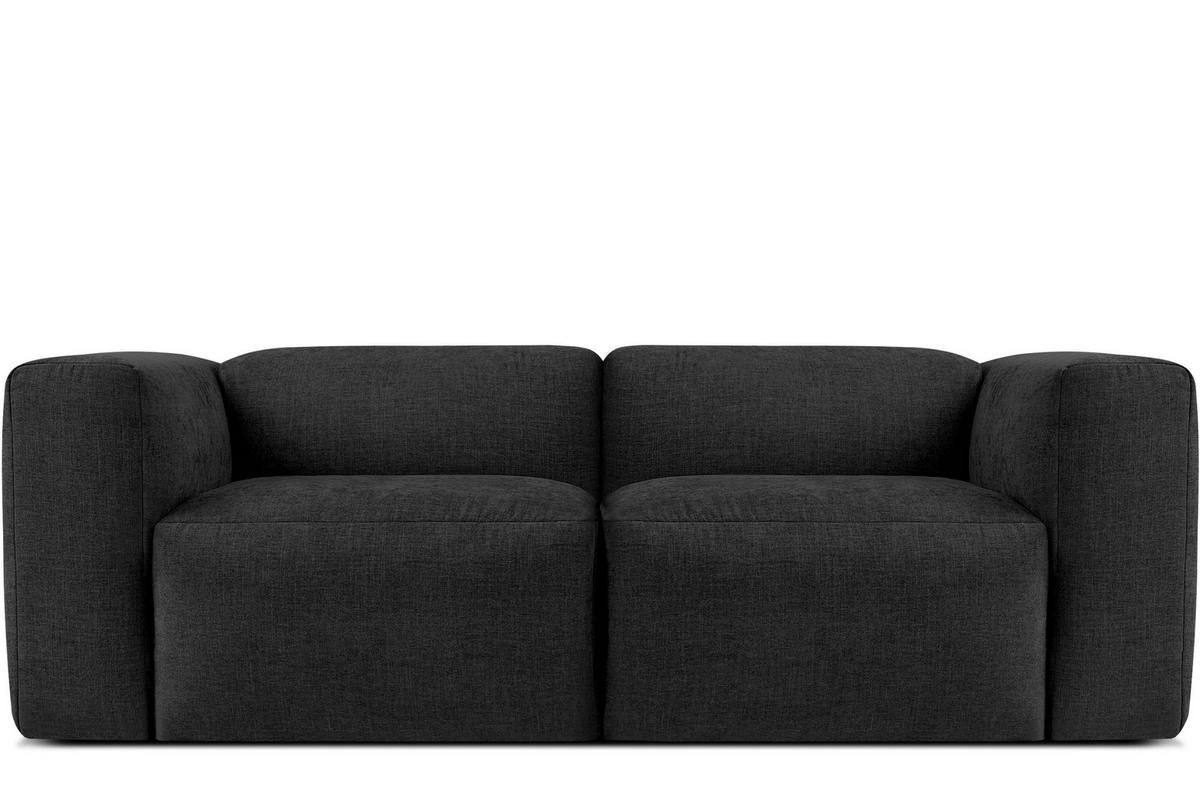 2-SITZER-MODULSOFA BUFFO mit extrem weicher und bequemer Sitzfläche, Gewebestoff, graphit - Graphitfarben, Textil (210/73/96cm) - KONSIMO®