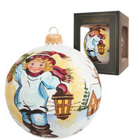 CHRISTBAUMKUGEL Junge mit Laterne Mehrfarbig 10cm (Glas / 1 Stk.) - Multicolor, Glas (10/10/10cm) - Krebs Glas Lauscha