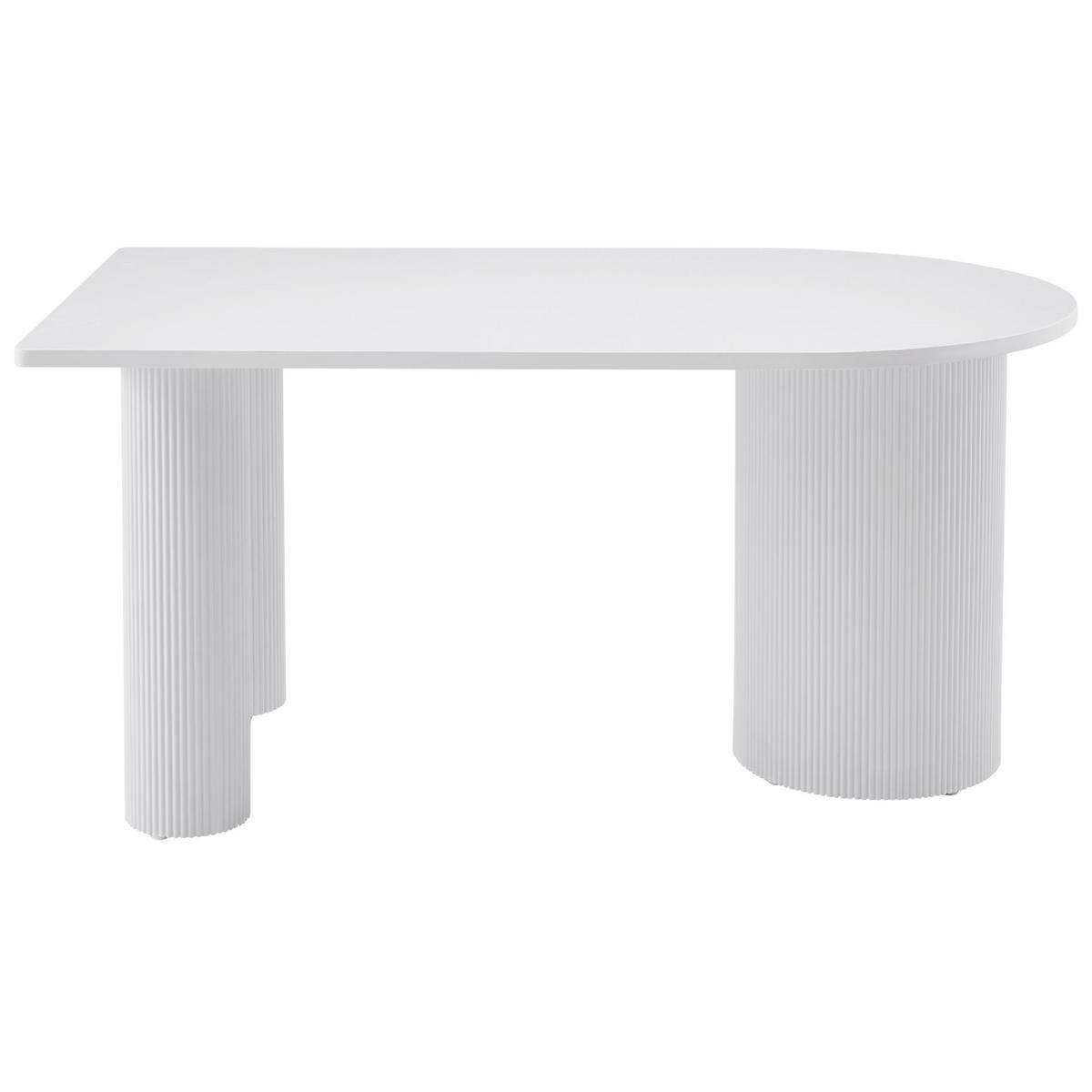 ESSTISCH Dicalize rechteckig, Weiß, 150 × 90 cm - Schwarz, Holzwerkstoff/Metall (90/150/75cm) - Selsey