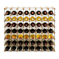 WEINREGAL Vinotega Mod Metal 72,5x82,5x24,5 cm 8x7 Flaschen Massives Kiefernholz Natur - Naturfarben, Holz (82.5/72.5/24.5cm) - PROREGAL