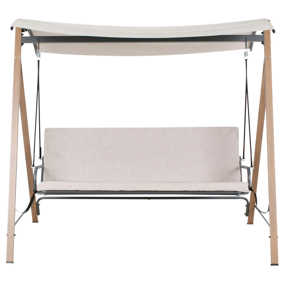 LEAGĂN HOLLYWOOD metal bej Bonagia - maro/bej, metal (194/172/136cm) - Beliani