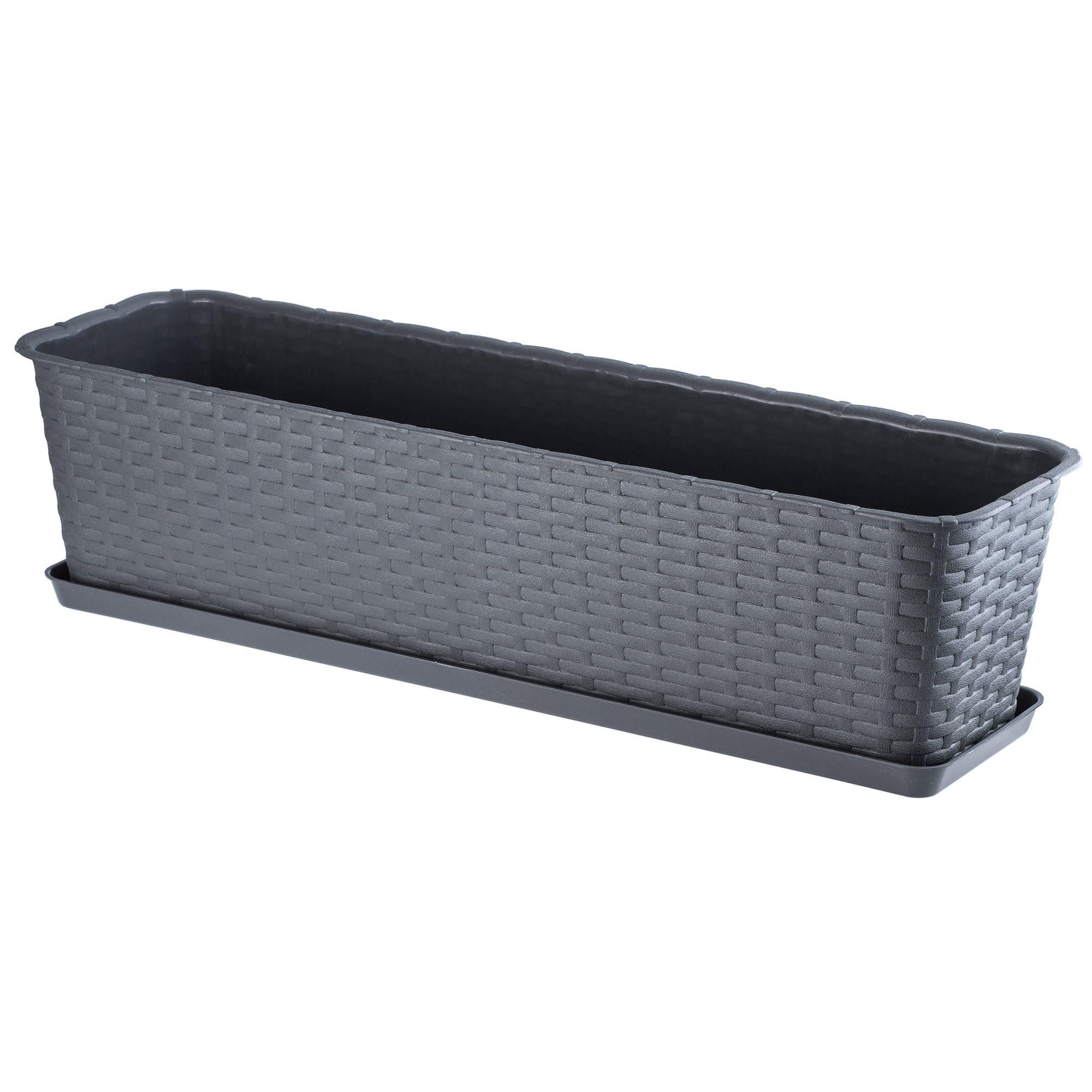 Kadax Balkonkasten Graphit 17x60 cm