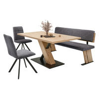 ESSGRUPPE Modern Dolorita 1 für 5 Personen Dekor Artisan Eiche/Grau - Eiche Artisan/Grau, Kunststoff (140/87/60cm) - 58aufmkessel