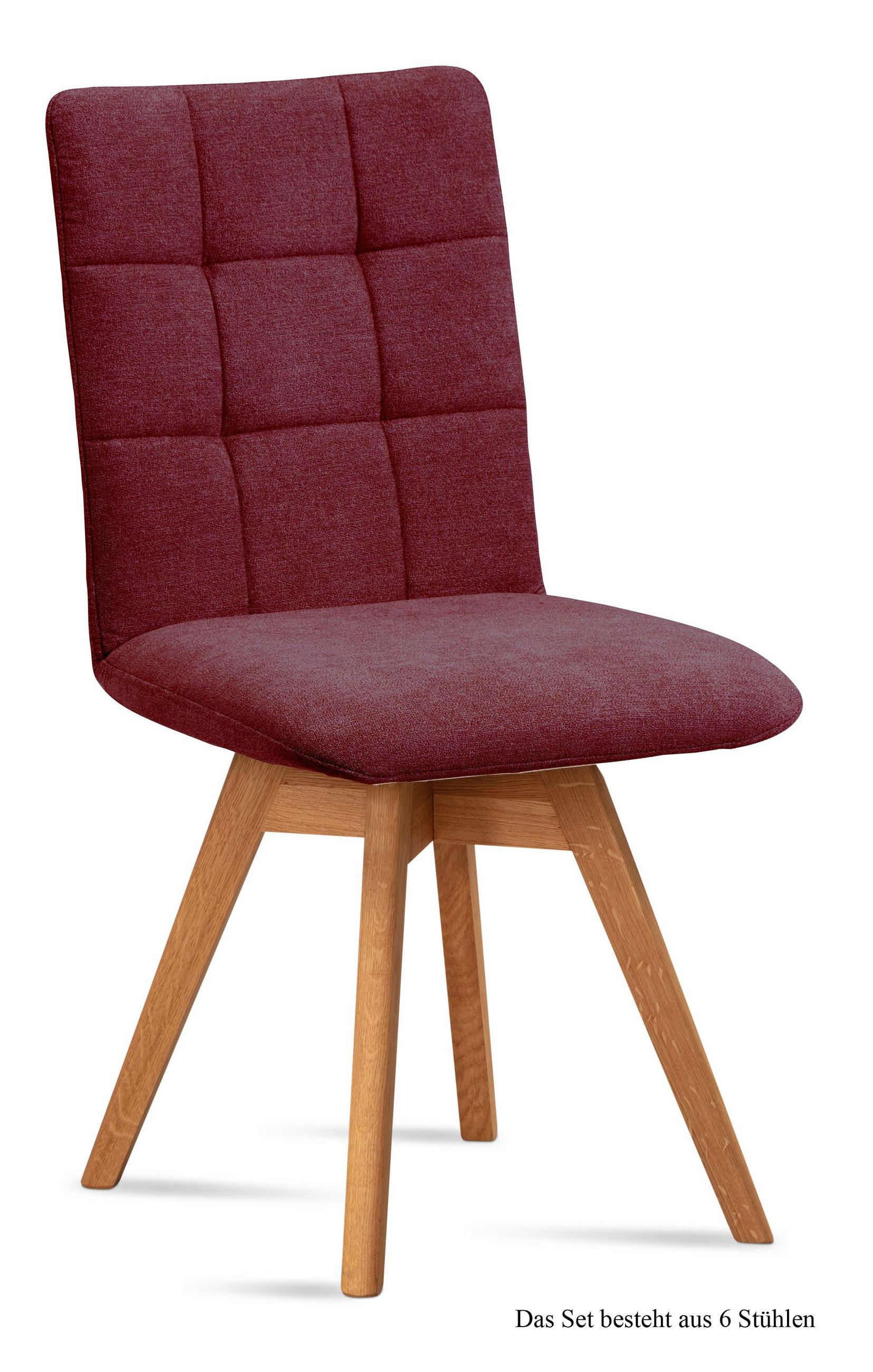 ESSZIMMERSTUHL drehbar (6er-Set) Doria 47x91x60 Eiche geölt/Marsala - Eichefarben/Brombeere, Kunststoff (60/91/47cm) - 58aufmkessel