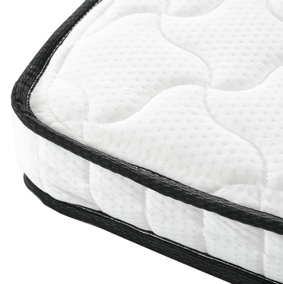 HOCHBETT 90/200 cm weiß mit Schreibtisch und Kleiderschrank mit Matratze - Weiß, Holzwerkstoff (90/200cm) - OKWISH