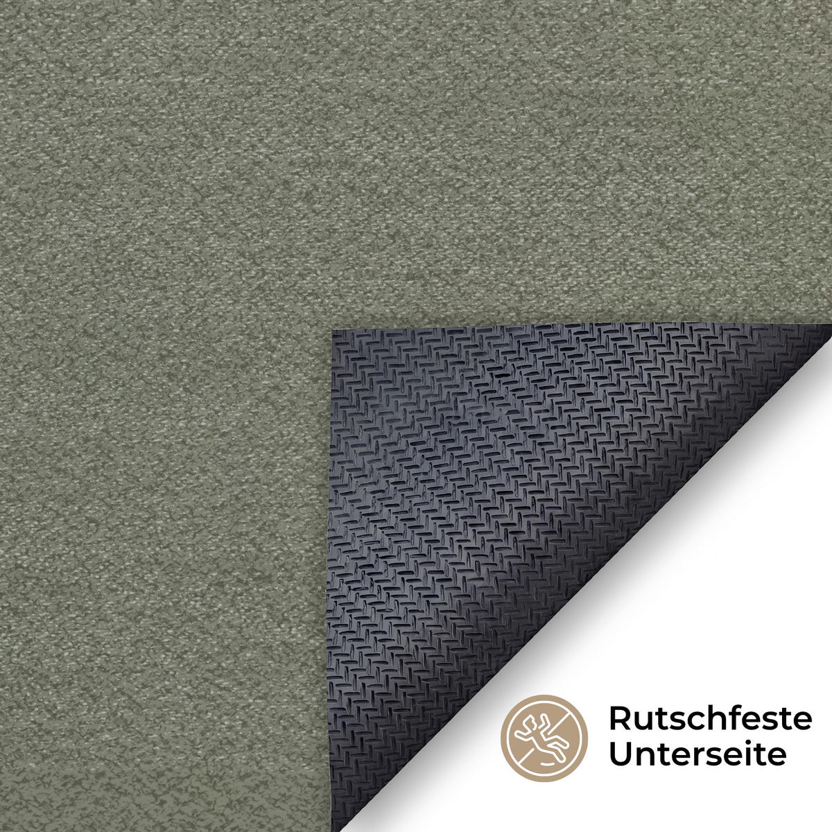 ROHOŽKA Japonsko - Zelená - Abstraktní - Moderní 120x80 cm - olivově zelená, textil/umělá hmota (120/0.4cm) - MuchoWow