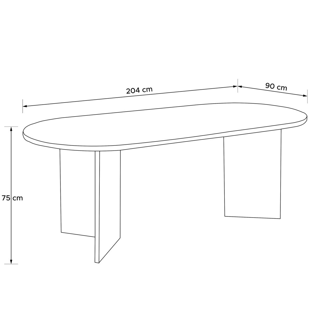 ESSTISCH FABER - Eichefarben, Holzwerkstoff (90/204/75cm) - KONSIMO®