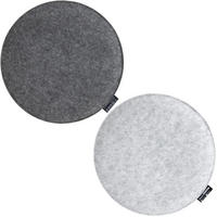 FILZ-SITZKISSEN zum Wenden, 2er Set, Ø 35/3 cm, Grau - Grau, Kunststoff (35cm) - Dunedesign