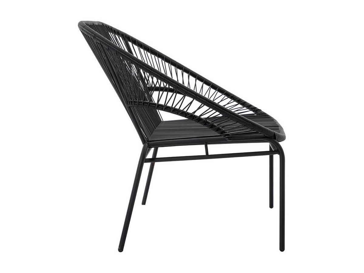 GARTENBANK - 2 Personen - Harz - Schwarz - - Schwarz, Kunststoff (115/80/78cm) - Vente-Unique