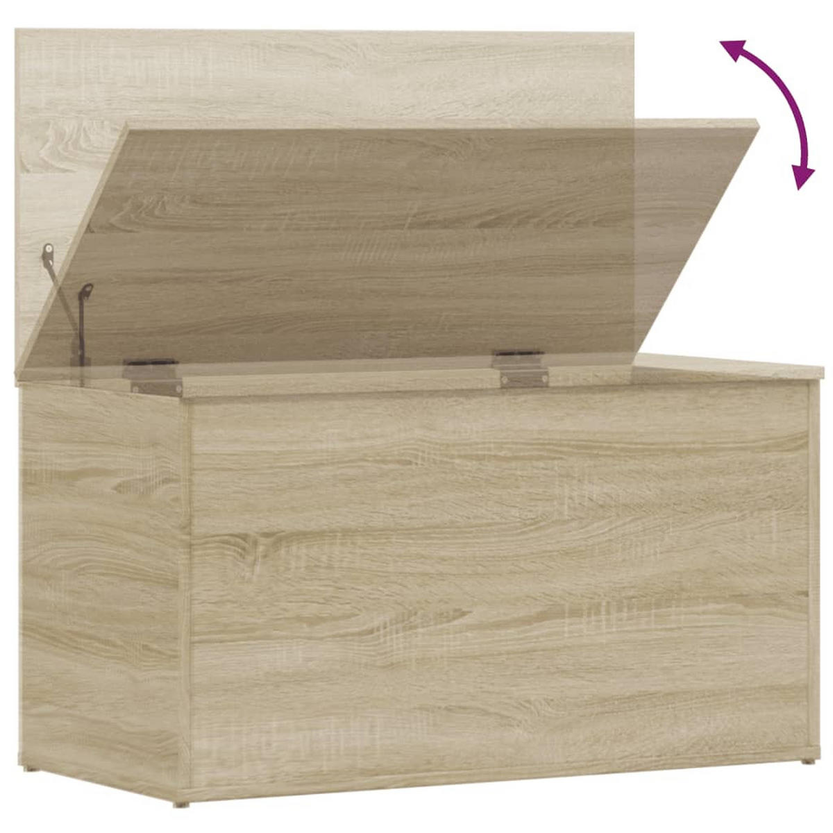 AUFBEWAHRUNGSTRUHE Sonoma-Eiche 84/42/46 Cm Holzwerkstoff - Sonoma Eiche, Holz (84/46/42cm) - vidaXL
