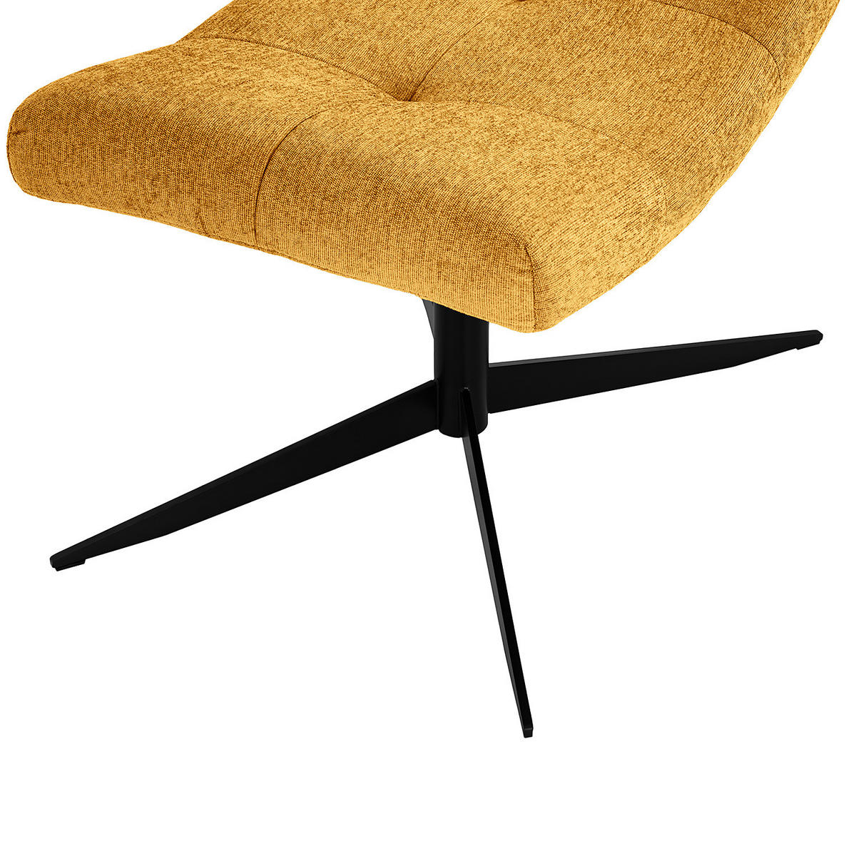 POLSTERHOCKER - Gelb/Schwarz, Textil/Metall (67/47/50cm) - home24