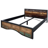 BETT Massivholz Altholz 180 x 200 x 90 mehrfarbig INDUSTRIAL #108 - Multicolor, Holz (180/200cm) - Massivmoebel24