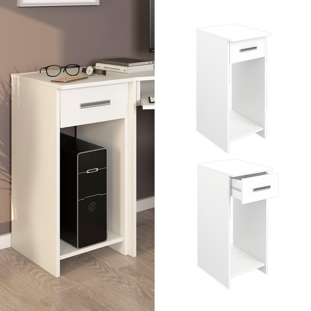 PC-SCHRANK Odin Weiß 35.1 x 45 cm - Weiß, Holzwerkstoff (45/35.1/77cm) - Vicco