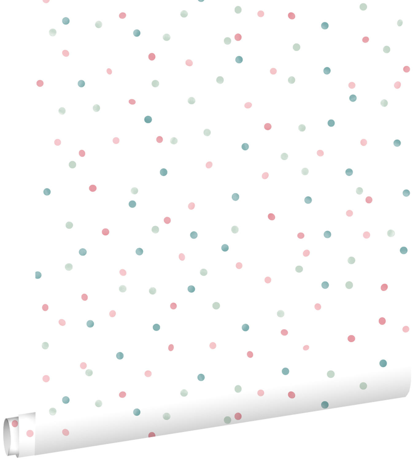 TAPETE Punkte 53 cm x 10.05 m - Pink, Papier (53/0.1cm) - ESTAhome