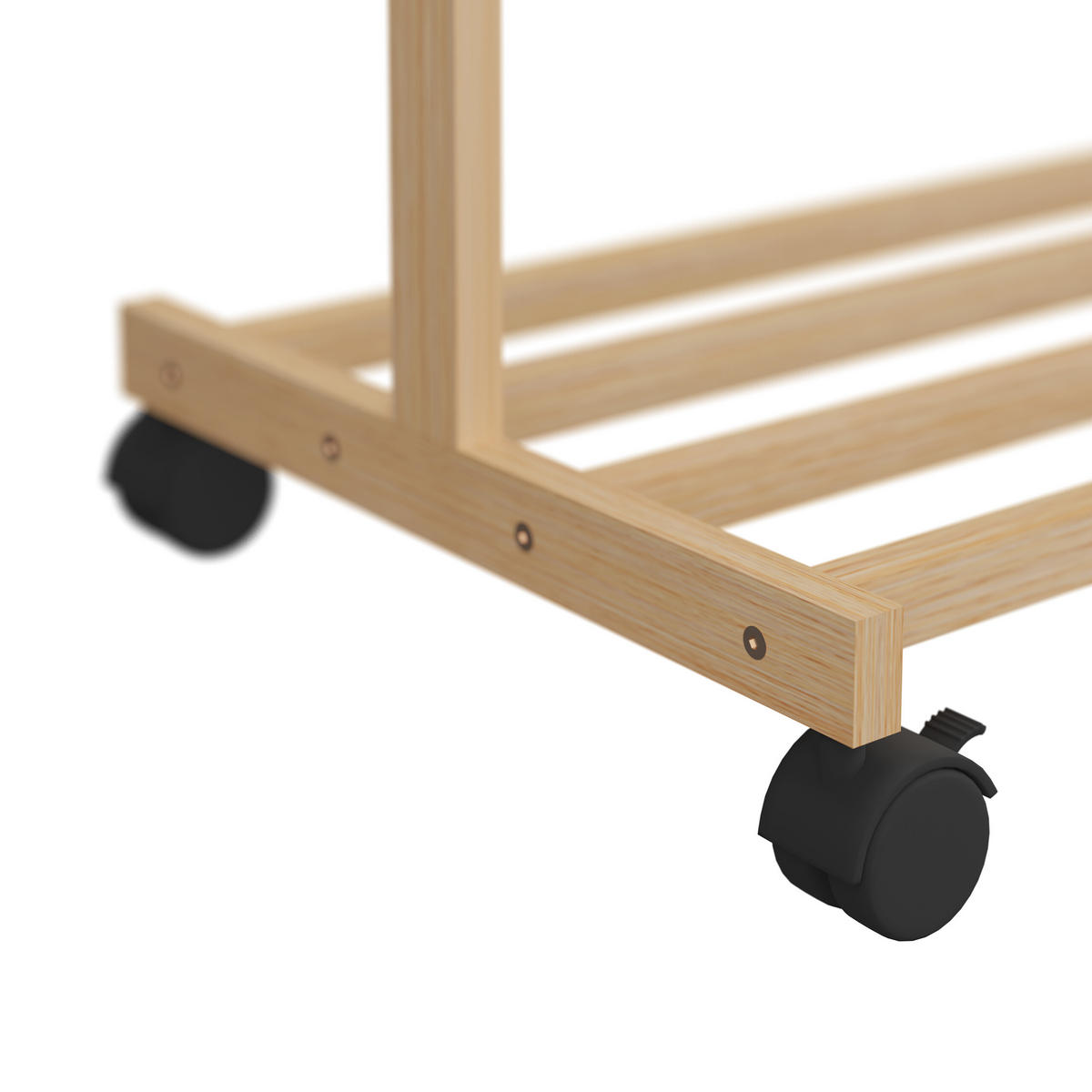 KLEIDERSTÄNDER - Hellbraun, Holz/Kunststoff (114/154/33cm) - Relaxdays