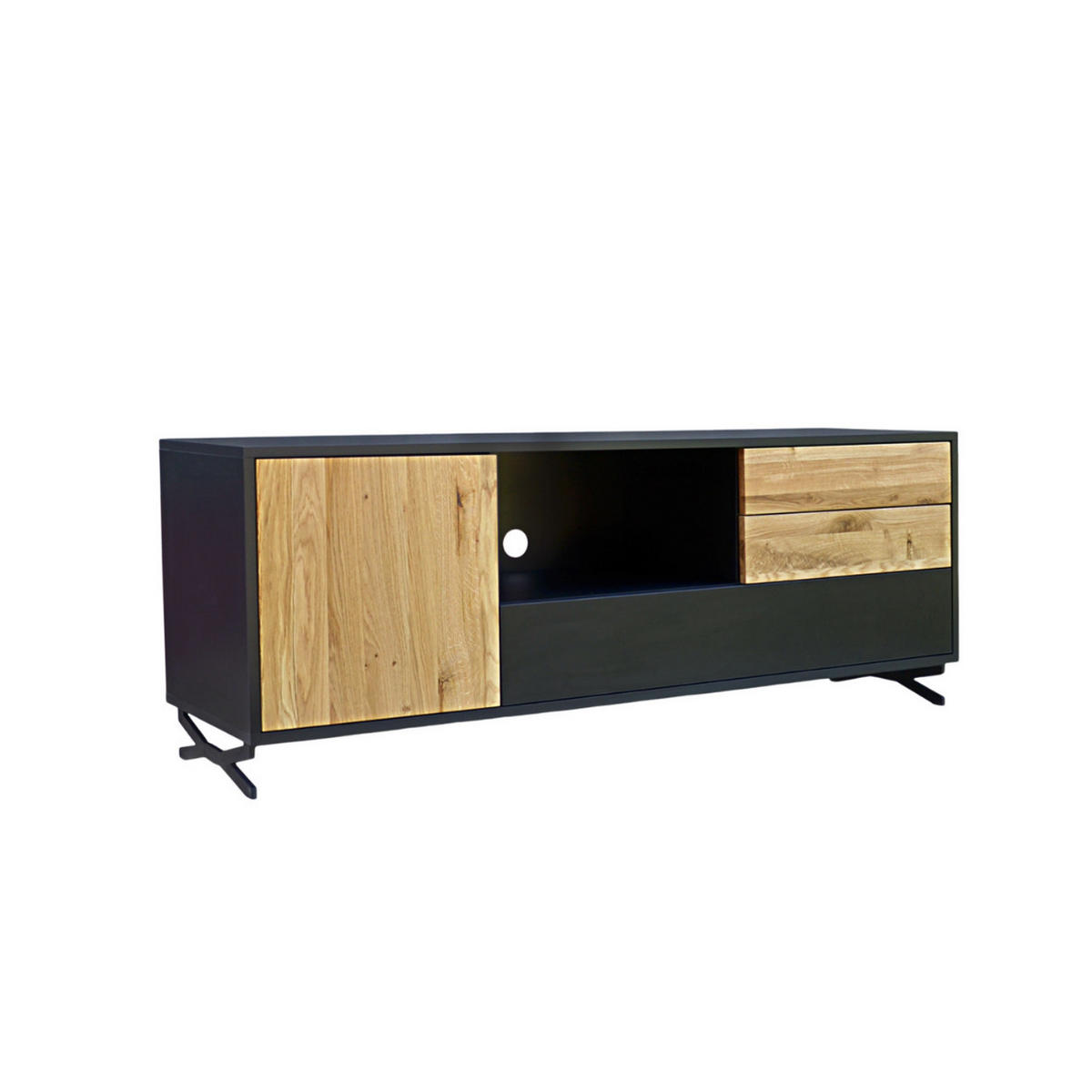 TV-HOLZKOMMODE für das Wohnzimmer CASTEL - Eichefarben, Holz (150/60/45cm) - Rawood Furniture