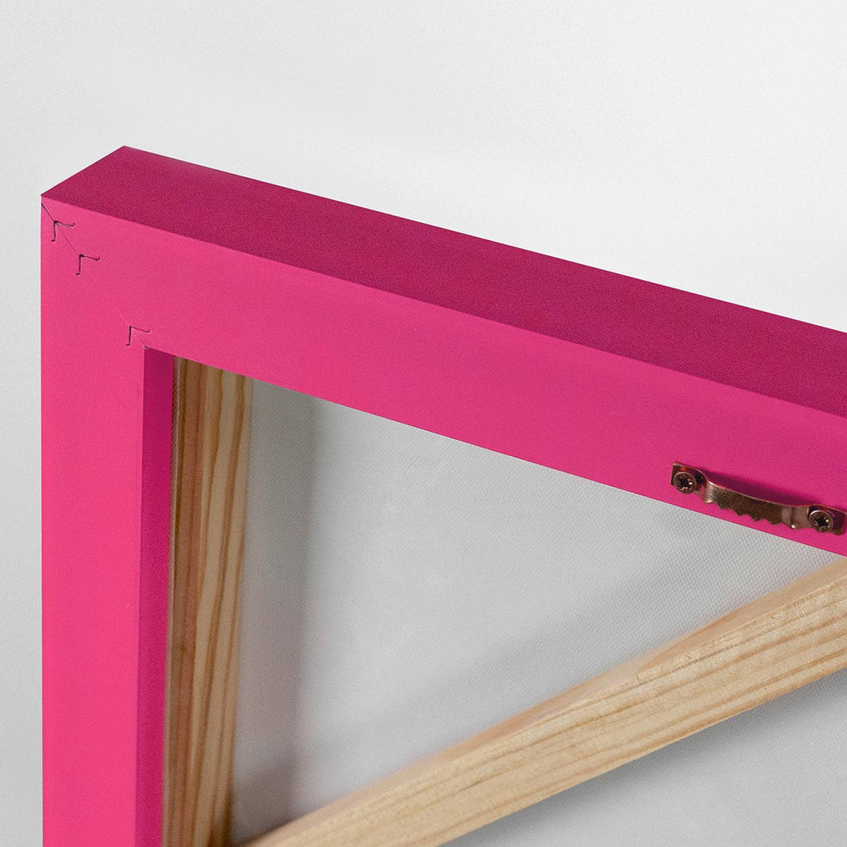 GEMÄLDE Mosaik der Identität Schattenfugenrahmen Pink 120x80 cm - Pink, Holz (120/80cm) - YS-art gallery