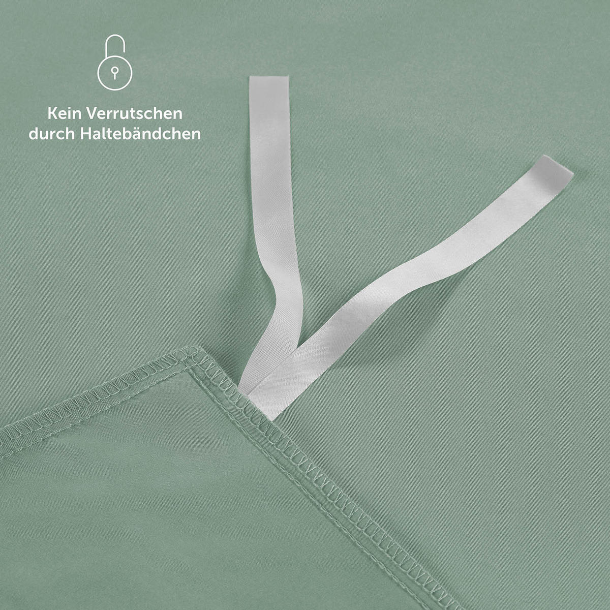 WENDEBETTWÄSCHE Ebba 155/200 cm 2 mal 80/80 cm, Grün und Hellgrau - Hellgrau/Grün, Textil (155/200cm) - Blumtal