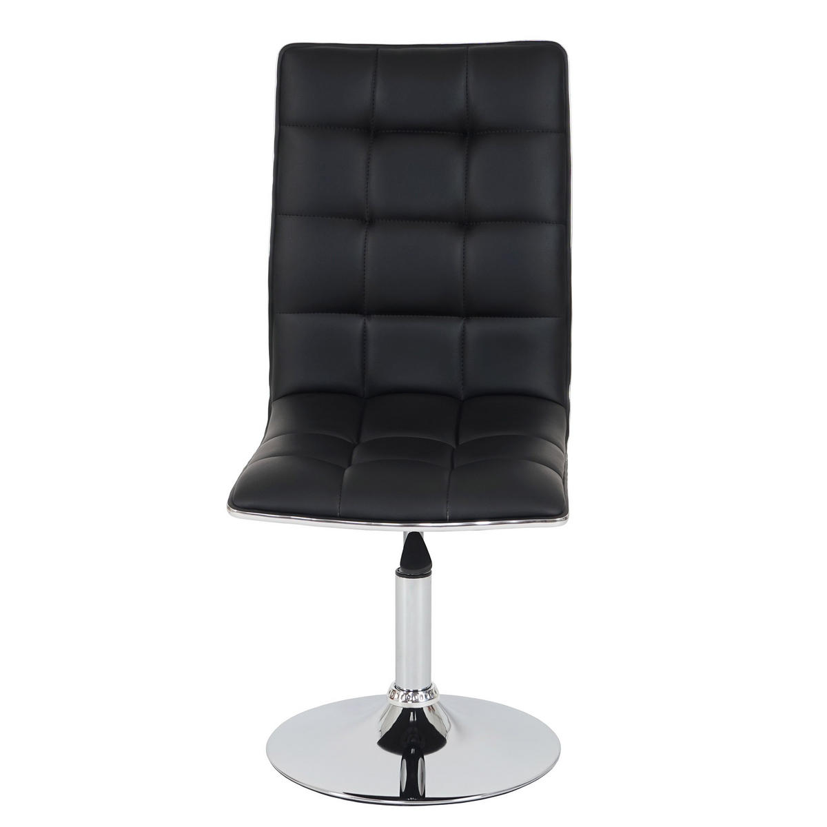 ESSZIMMERSTUHL 2er-Set 103x43x54cm Sitzhöhe 41cm Kunstleder Schwarz - Schwarz, Kunststoff (43/103/54cm) - CHEFGASTRO