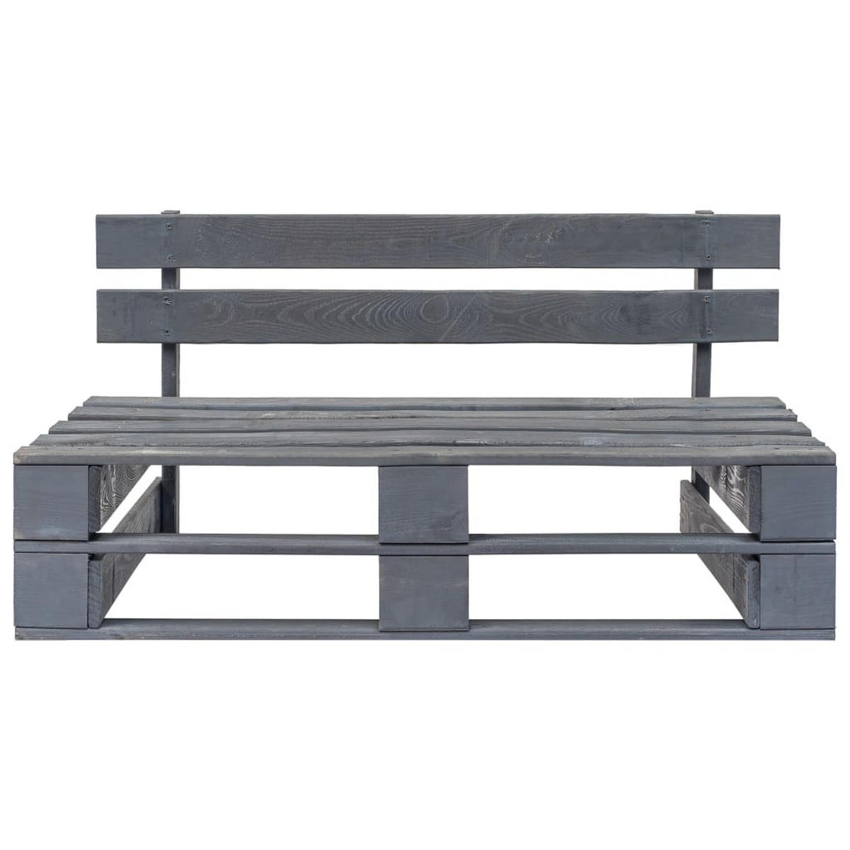 OUTDOOR-BANK Paletten Holz Grau - Grau, Holz (110/55/65cm) - furnicato