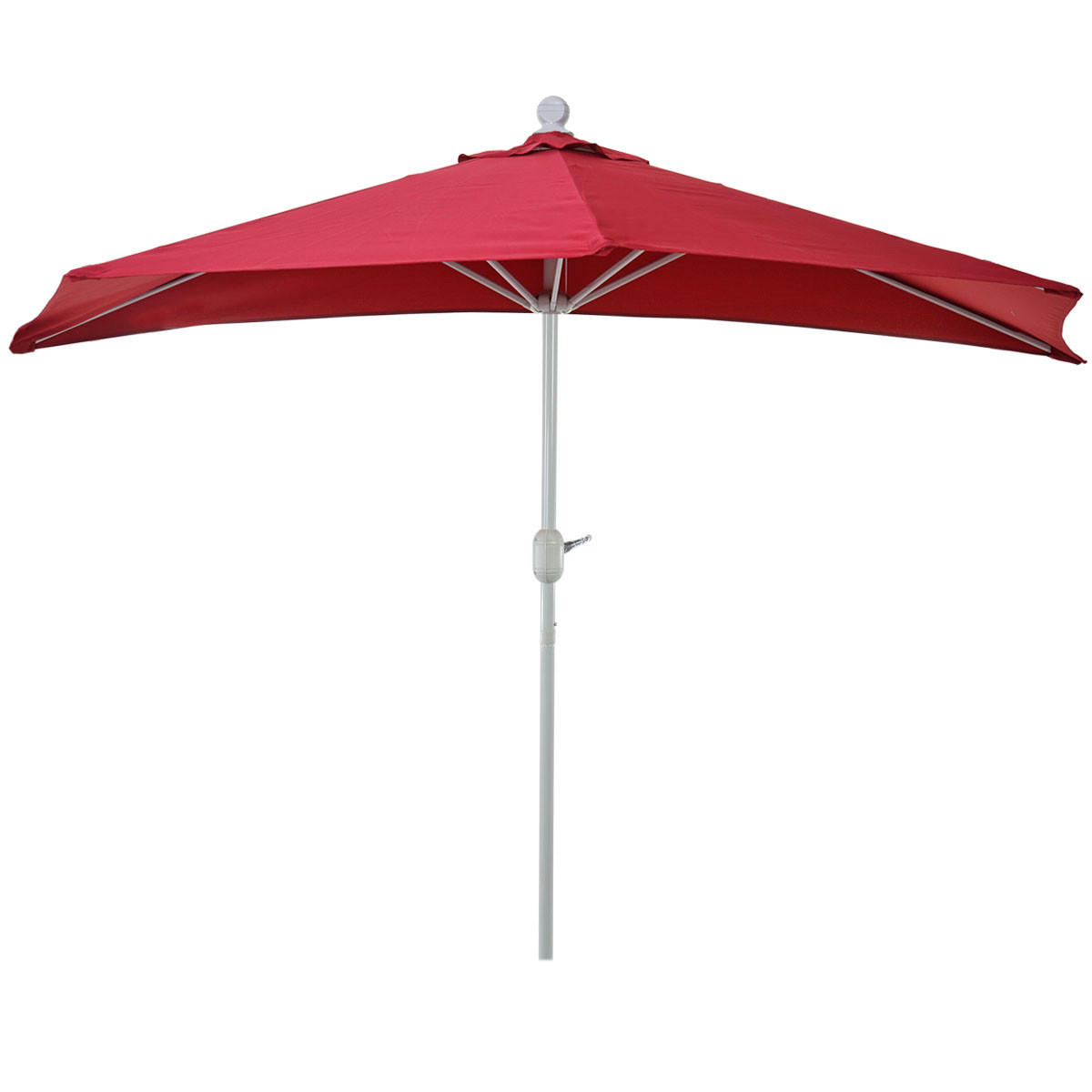 SONNENSCHIRM I HALBRUND UV 50+ Bordeaux - Bordeaux, Textil (260/135cm) - MCW
