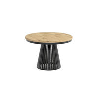 ESSTISCH Cone Bis - Schwarz/Eiche Artisan, Holzwerkstoff/Metall (120/120/76cm) - Meblini