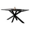 ESSTISCH Wero - Schwarz, Holzwerkstoff/Metall (90/160/74cm) - MIRJAN24